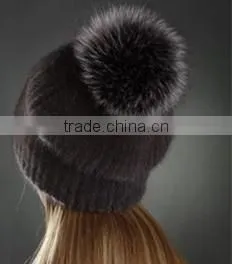 Fashion Hot Selling Woman Mink Fur Hat thumbnail-3