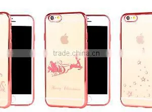 2016 Newest Mobile Phone Cover Case Electroplate Diamond Christmas Image Tpu for IPhone 6 6s 6plus thumbnail-2