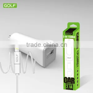 GOLF Cable Car Charger With Smart Phone 2 in 1 Cable for Mobile Cheap Price thumbnail-2