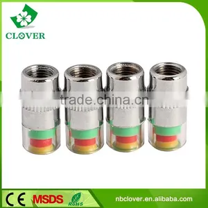 36PSI 2.4 Bar 4Pcs Car Tire Pressure Monitoring Air Alert Chromed Metal Car Tire Valve Caps Quality Choice thumbnail-2