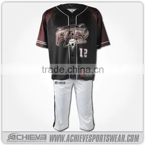 Sublimated Baseball Jersey, Wholesale Blank Baseball T-shirt thumbnail-6