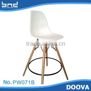 Bar Chair Plastic Chair Wood Leg thumbnail-1