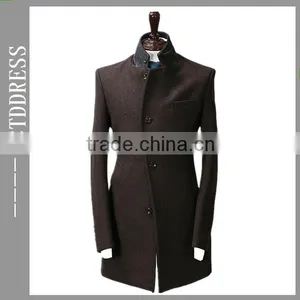 Tailor Made Coat Minimalist Design Dark Brown Long Coats Mens Winter Clothing thumbnail-1