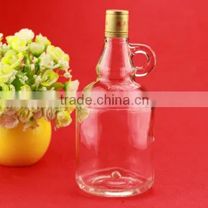 Wholesale New Design Cork Cap Frosted Bottles Handle Bottle With Screw Cap Lump Shape Bottle 500ml thumbnail-4