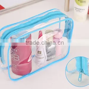 Eco-friendly Recycled Cheap Wholesale Transparent Shiny Custom Cosmetic Zipper Bag thumbnail-4