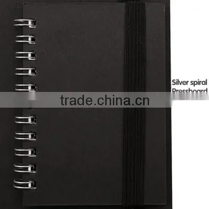 A4/A5/A6/B6/A7 Black Spiral Kraft Note Book Lined With Elestic Band thumbnail-4