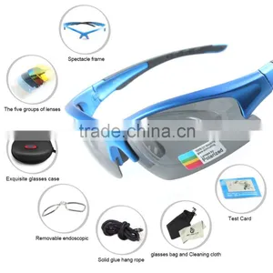 OEM Optical Inserts Cycling Glasses 5 Lens Prescription Sport Glasses Interchangeable Sunglasses For Outdoor Sport thumbnail-6
