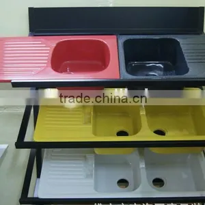 Black Acrylic Solid Surface Kitchen Sink, ,artificial Stone Sink,wash Basin thumbnail-6