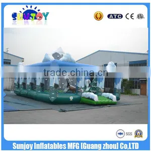EN14960 Giant Inflatable Playground Obstacle With Climbing Wall ,Kids Indoor Playground thumbnail-1
