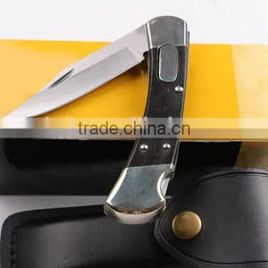 OEM 440 Stainless Steel Folding Backlock Knife With Brass Handle thumbnail-6