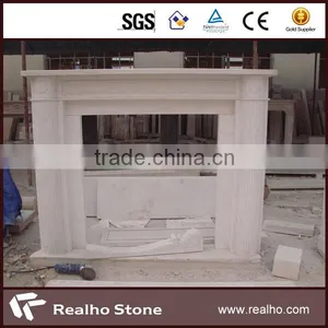 White Carrara Marble Fireplace for Home Decoration thumbnail-4