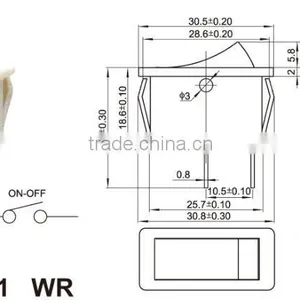 T125 Rocker Switch With Waterproof,High Quality Copper Contact Red Rocker Switch Manufacturer Round Rocker Switch thumbnail-2