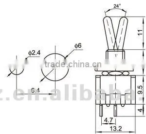 TPDT Toggle Switch 20a / 9 Pin Toggle Switch China Manufacturer thumbnail-4