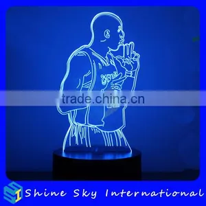 Customizable 7 Colors Light Flashing LED Night Light Creative Acrylic Decoration Night Light For Halloween Christmas thumbnail-4