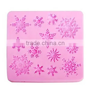 Christams Silicone Snowflakes Cake Mold / Xmas Fondant Cake Decoration Mould / Silicone Molds for Cake Decorating thumbnail-2
