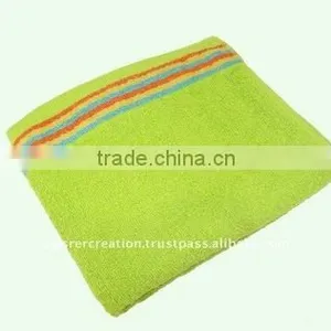 Cotton Yarn Dyed Green Soft Bathroom Hand Towels thumbnail-1
