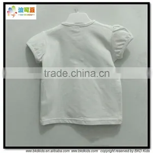BKD Cotton Blank White Baby Girl T-shirts thumbnail-2