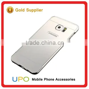 [UPO] Luxury 24K Gold Metal Aluminum Bumper Ultra-thin Back Mirror Back Cover Case for Samsung Galaxy s6 Edge Mirror Case thumbnail-6