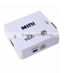 Mini VGA TO HDMI Converter , Vga2hdmi Converter Dengan With Audio 1080P 3D Projectors thumbnail-2