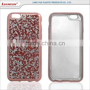 Electroplating Diamond Tpu Phone Case Back Cover With Frame for Iphone 5 5s 6 6s 7 Plus thumbnail-2