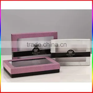 Luxury Color Print Rigid Gift Packaging Paper Box With PVC Window thumbnail-3