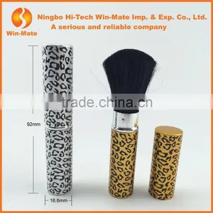 Custom Made Mini Size Leopard Color Synthetic Hair Face Use Retractable Powder Brush thumbnail-1