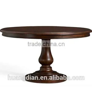 China Manufacture Wholesale Wooden Furniture Round Carved Dining Table thumbnail-1