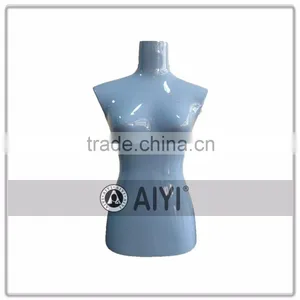 Mini Blue Glossy Upper Body Female Mannequin thumbnail-1