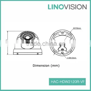 Water-proof 1.3MP Vari-focal Lens 720P Dome HDCVI Camera With 30m Smart IR thumbnail-2