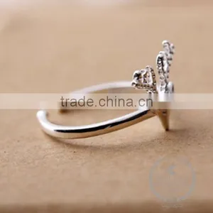 925 Sterling Silver Chrismas Elk Solid Silver Adjustable Ring Fashion Women Jewelry 6260547 thumbnail-2