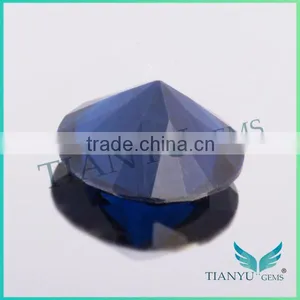 Wholesale Round Blue Synthetic Spinel Gemstone Dark Blue Sapphire thumbnail-3