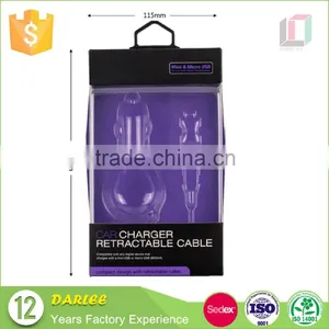 Custom Logo Recyclable Free Sample Mobile Phone Charger Packaging Box With Clear Window thumbnail-1