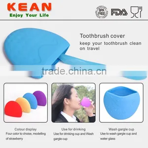 Outdoor Adult Silicone Toothbrush Cover Use as Water Cup thumbnail-1