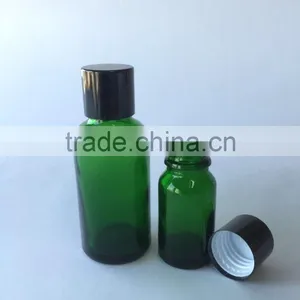 15ml Essential Oil Glass Bottle Green Color With Black Metal Cap thumbnail-1