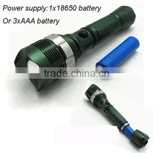 High Quality Led Zoom Flashlight Rechargeable Aluminium Led Torch thumbnail-4