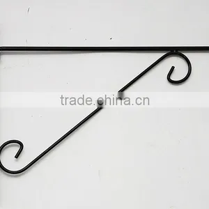 A Pair of Vintage Wrought Iron Architectural Wall Hanging Basket Brackets thumbnail-1