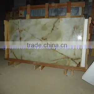 A GRADE LIGHT GREEN ONYX TABLE TOPS COLLECTION thumbnail-1
