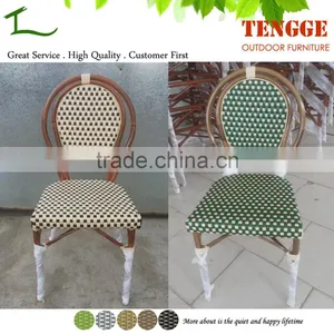 Wedding Party Chair Outdoor Stackable Wicker Bamboo Look Chair thumbnail-1