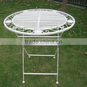 2014 New Design Antique White Powder Coating Table for Outdoor and Living Room thumbnail-1