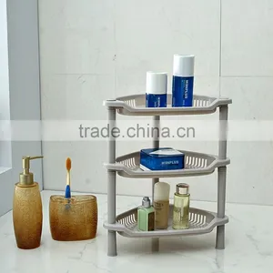 N504 3 Tiers Homeware Diaplay Plastic Storage Holder Bathroom Corner Rack Household Accessories thumbnail-1