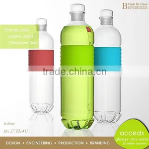 Portable Pyrex Glass Gym Drink Bottles thumbnail-4