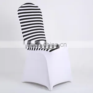 Striped Spandex Chair Covers for Hotel Chairs Wedding Chairs thumbnail-1