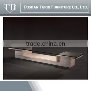 U Shape Design Travertine Base TV Stand thumbnail-1