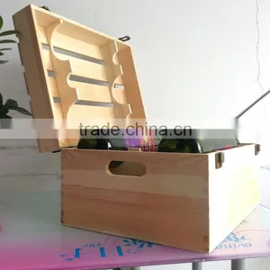 Two Layers of Six Bottles Wooden Boxes thumbnail-6