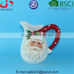 Christmas Decoration Ceramic Milk Cup, Santa Claus Flower Vase thumbnail-1