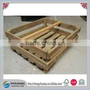 MEDIUM FRENCH GENUINE VINTAGE WOODEN GROCERS CRATE TRUG / BOX DISPLAY CASE CRATE thumbnail-1