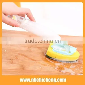 Hot Selling Add Liquid Soap Dispensing Sponge Pot Brush thumbnail-1