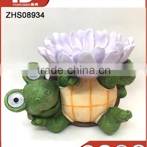 Factory Outlets Bird Bath Lying Turtle Designed Solar Light Garden thumbnail-1
