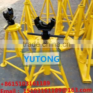 3T Manual Cable Drum Stand YTH-03T, Fibger Cable Drum Jack Made in China thumbnail-1