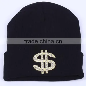Fashion Hot Drilling CC Winter Beanies With Rhinestone thumbnail-4